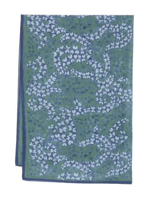 Lanvin fern-print cotton scarf