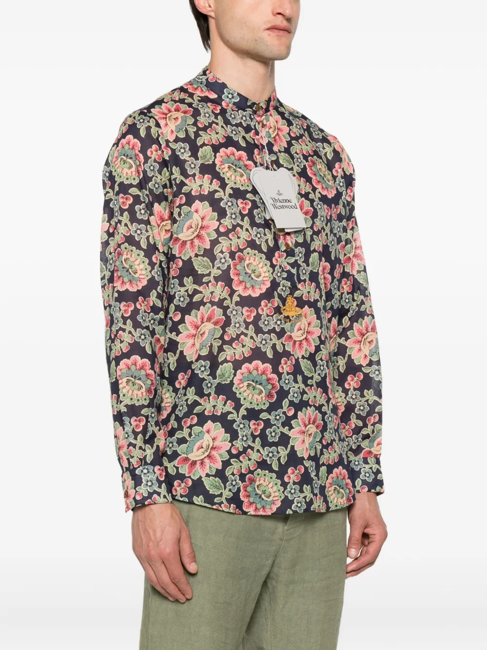 Vivienne Westwood Overhemd met bloemenprint Blauw