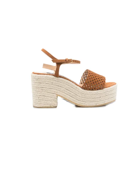 Sergio Rossi 85mm perforated heeled espadrilles