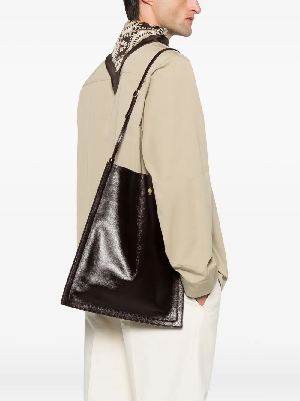 Bally Beckett leather tote bag Bruin