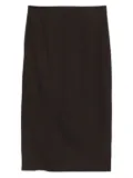Lanvin asymmetric midi skirt - Brown