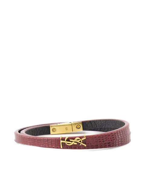 Saint Laurent pulsera con diseño cruzado