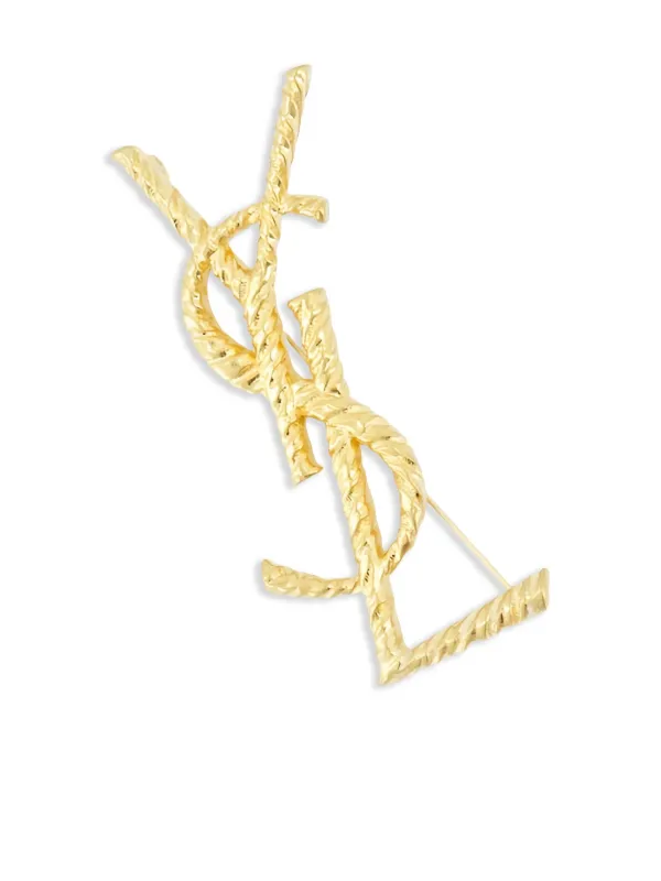 Saint Laurent カサンドラ ブローチ | ゴールドトーン | FARFETCH JP