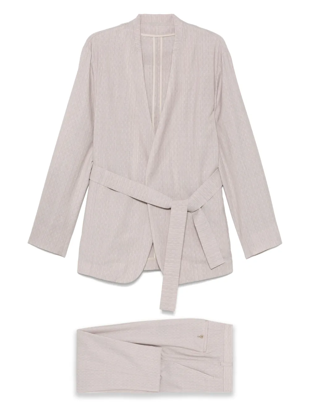 Emporio Armani Pak met enkele rij knopen van scheerwol Beige