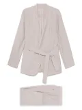 Emporio Armani virgin wool single-breasted suit - Neutrals