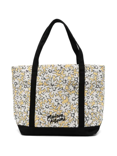 Maison Kitsuné floral-print tote bag 
