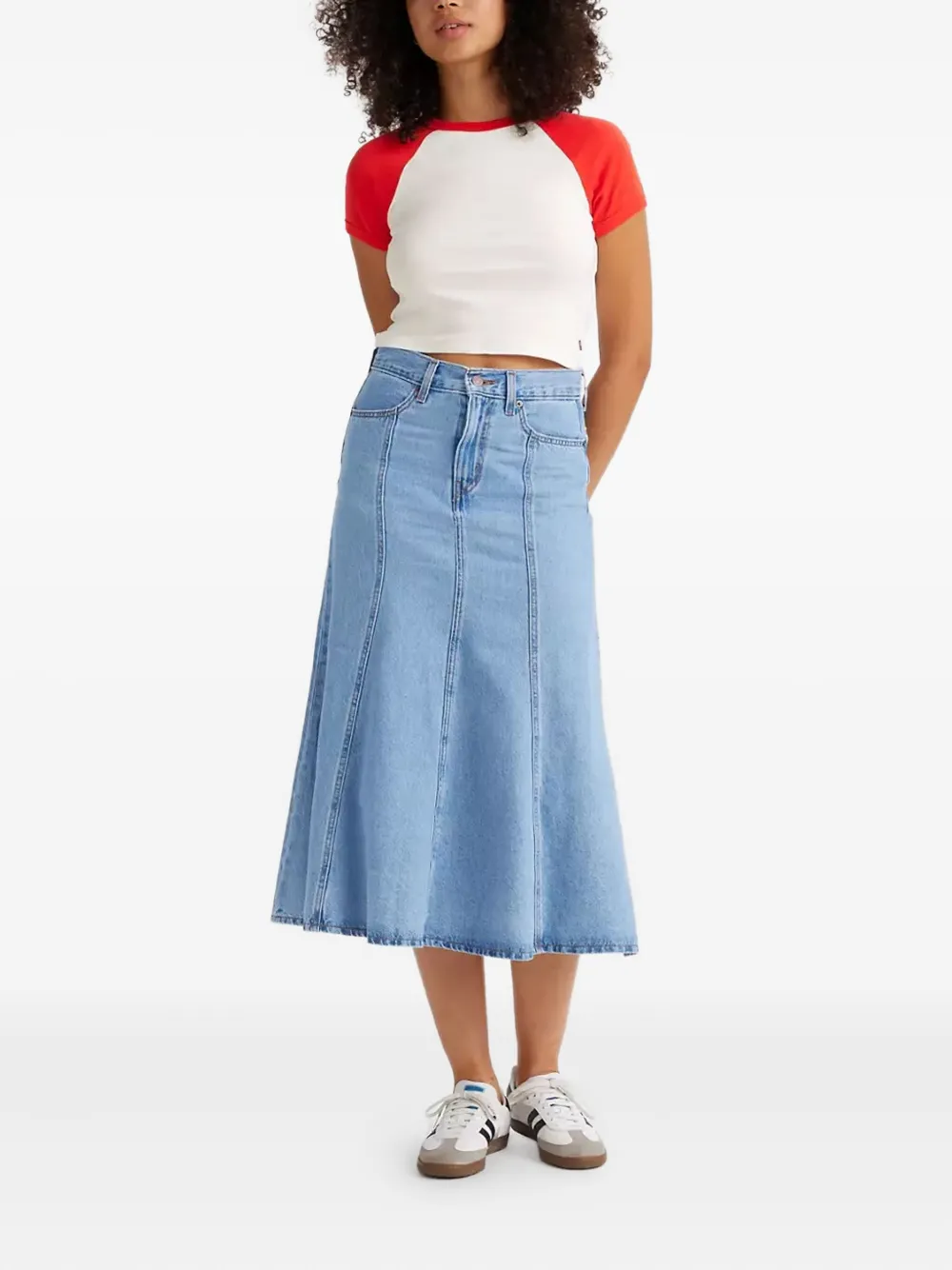 Levi's panelled denim midi skirt | A-Line Skirts | Image 2