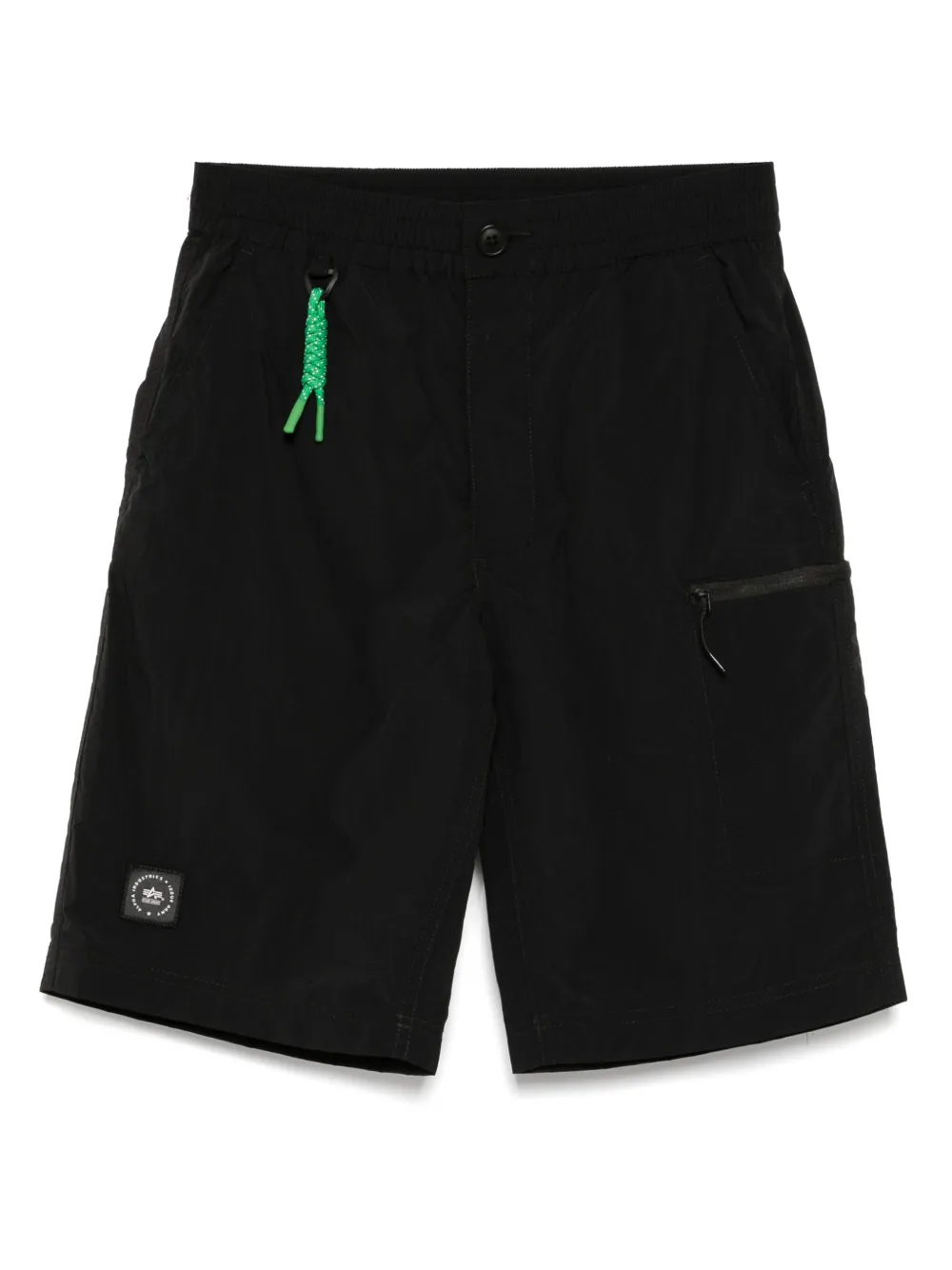 izzue logo patch shorts | Black | Image 1
