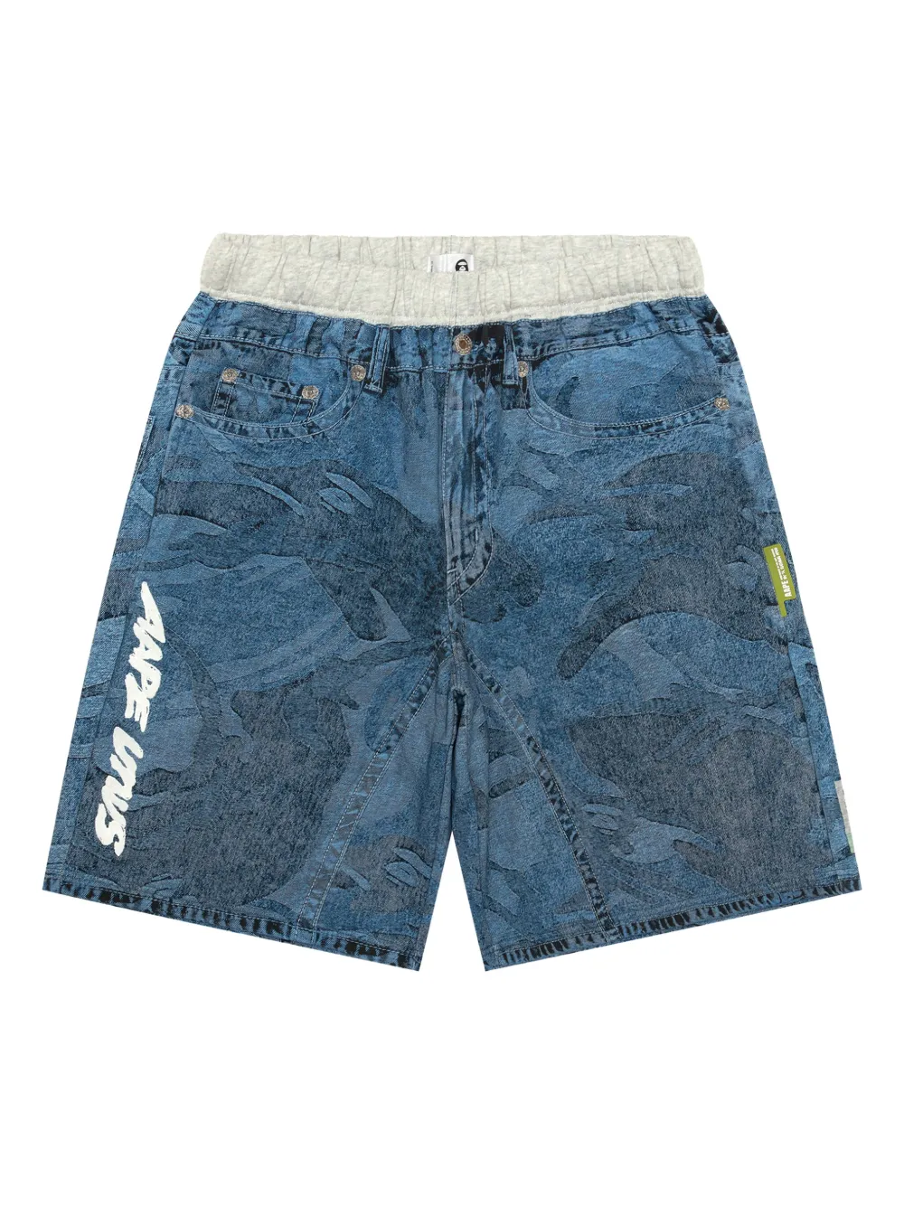 AAPE BY *A BATHING APE® camouflage-print elasticated shorts | Blue | Image 1