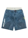 AAPE BY *A BATHING APE® camouflage-print elasticated shorts - Blue