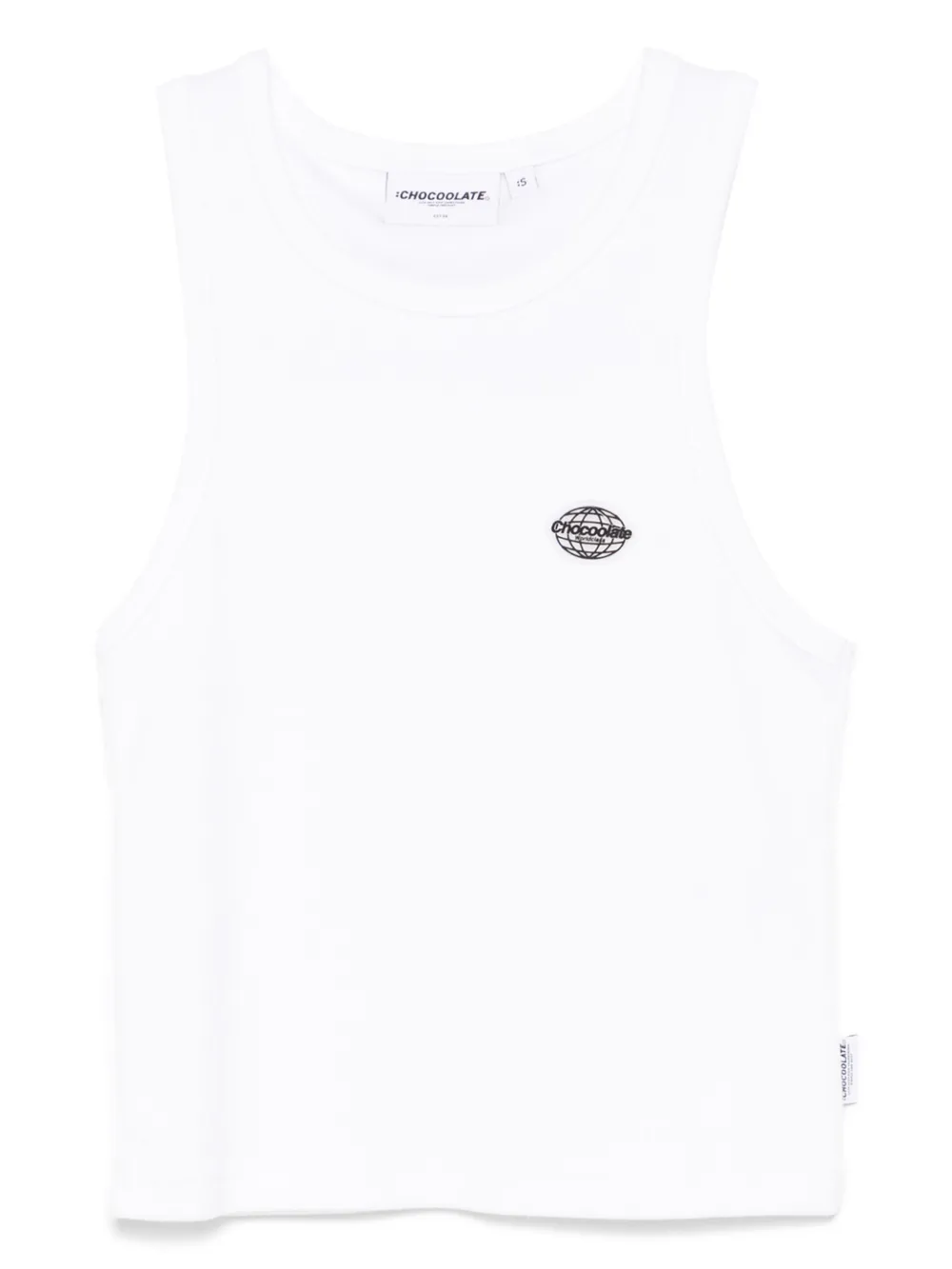 CHOCOOLATE ribbed tank top | White | Image 1
