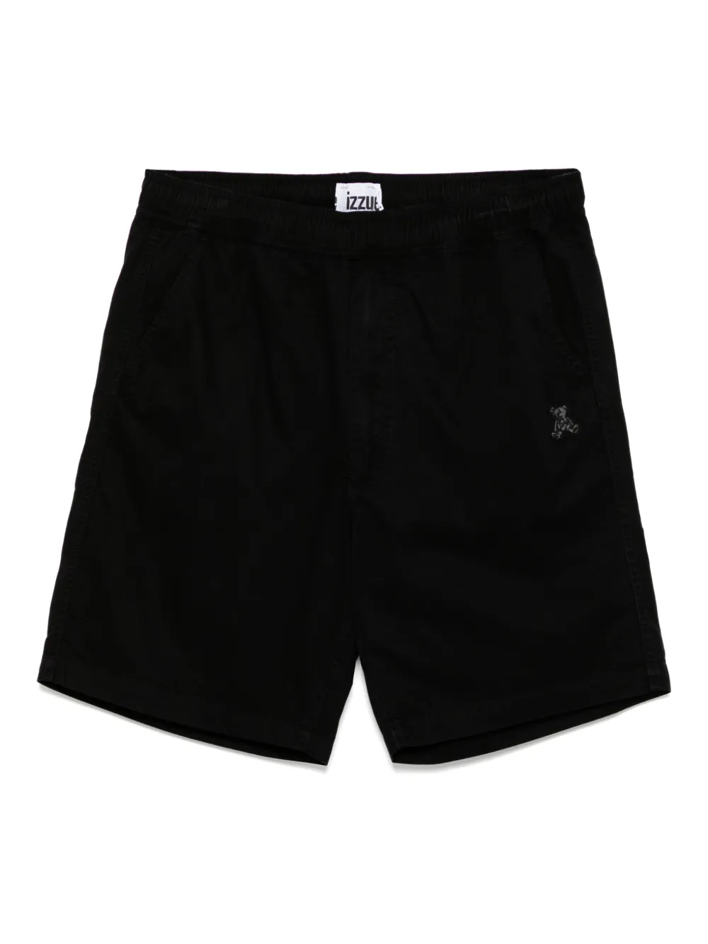 izzue logo-embroidered shorts | Black | Image 1