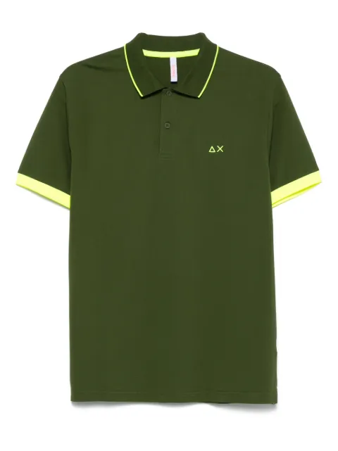Sun 68 logo-embroidered polo shirt 