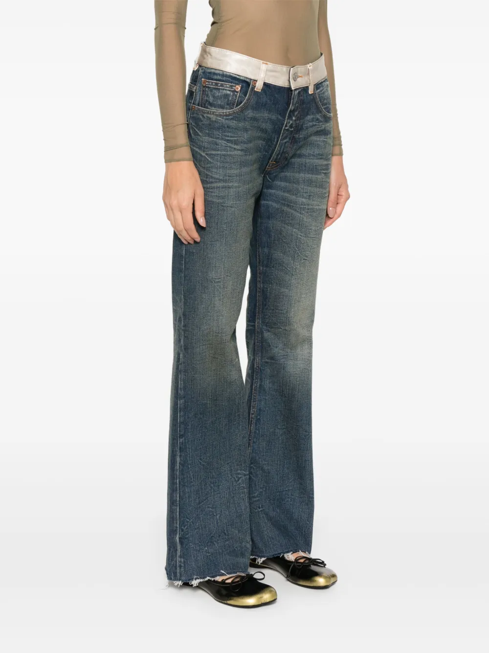 MM6 Maison Margiela Jeans met getallen Blauw