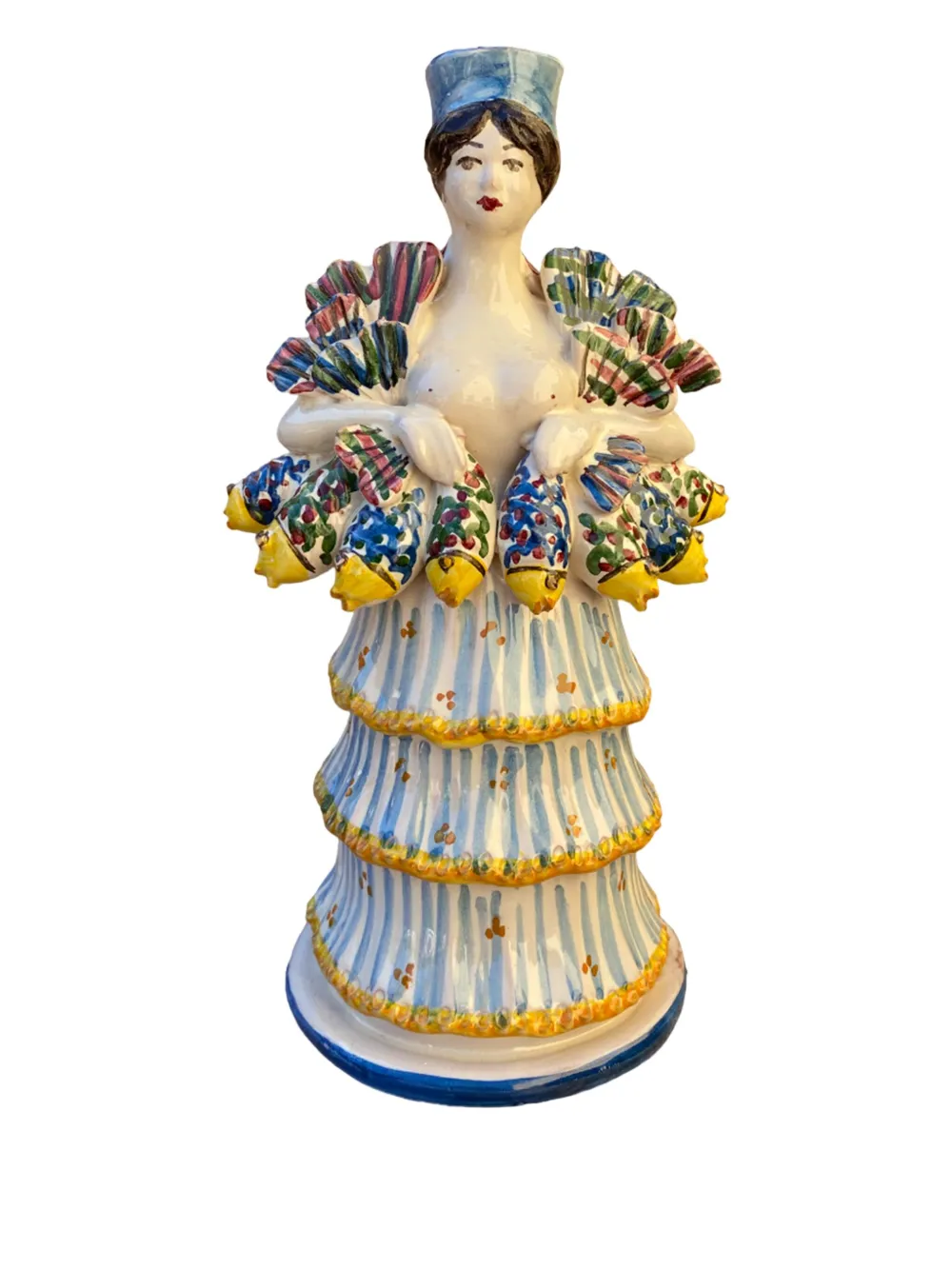 Les-Ottomans woman-motif candle holder - Beige
