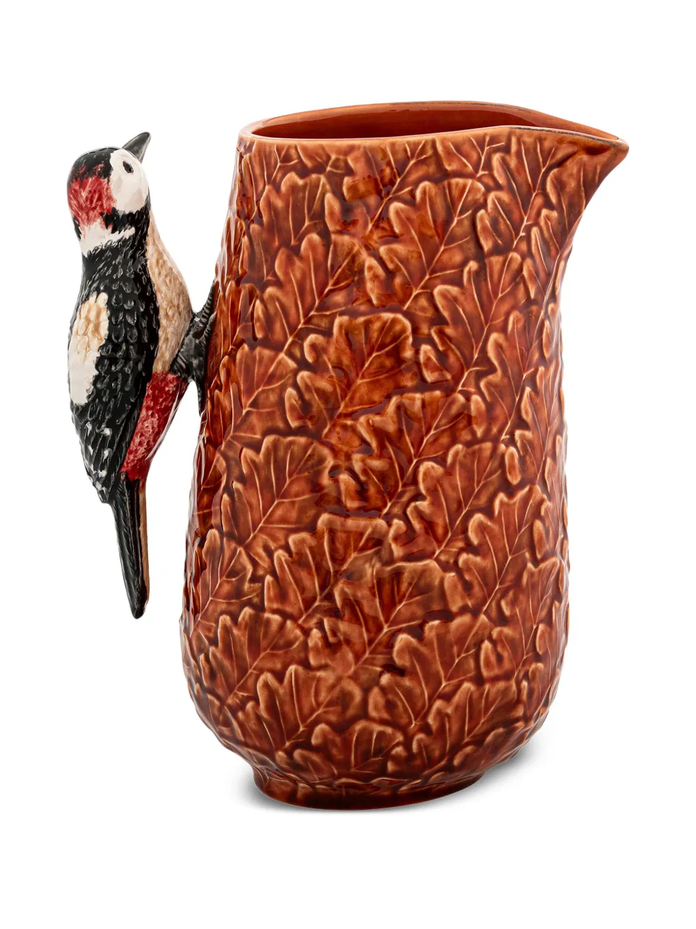 Bordallo Pinheiro medium bird-handle pitcher (21 cm) | Orange | Image 1
