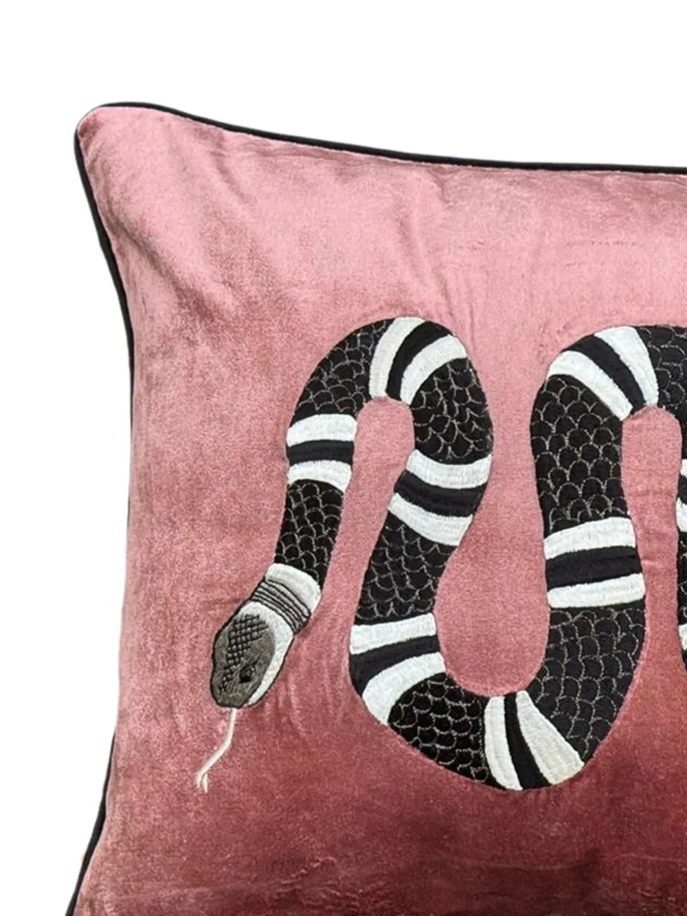 Les-Ottomans snake-embroidered velvet cushion | Cushions | Image 2