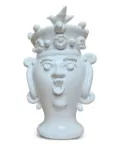 Les-Ottomans Sculpture Heads vase - White