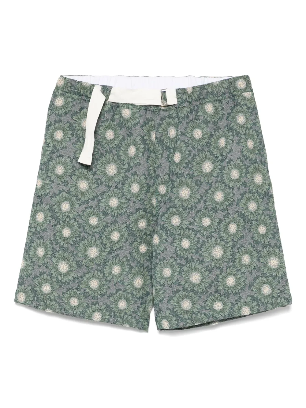 Emporio Armani Bermuda shorts met geborduurde bloemen Groen