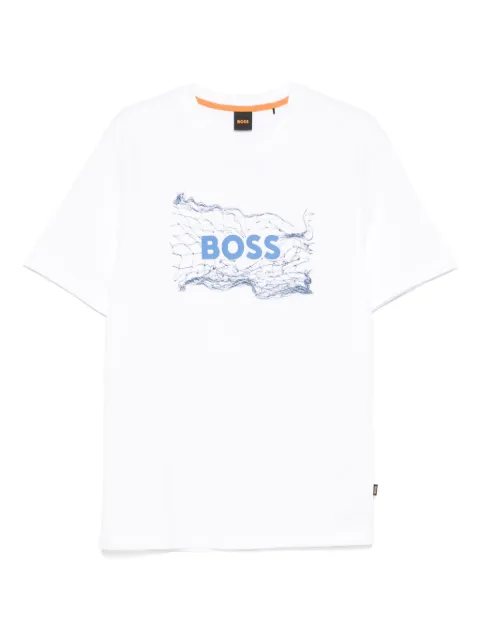 BOSS logo artwork T-shirt