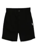 izzue logo patch shorts - Black