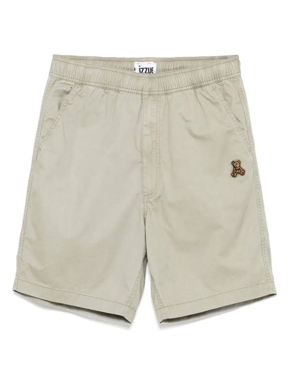 izzue logo-embroidered shorts | Neutrals | Image 1