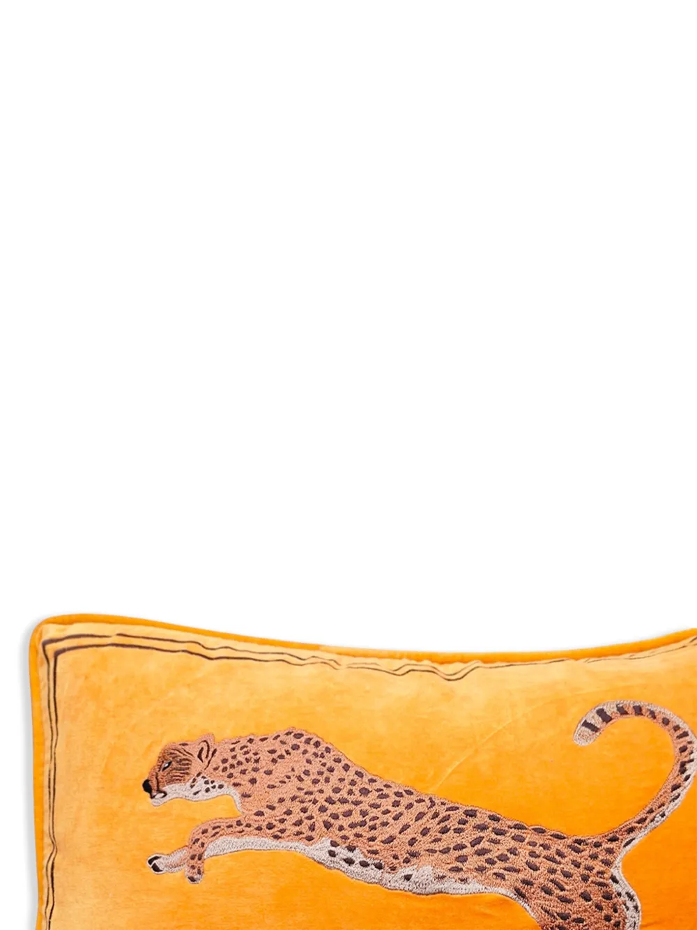 Les-Ottomans leopard-embroidered velvet cushion (60cm x 40cm) | Cushions | Image 2