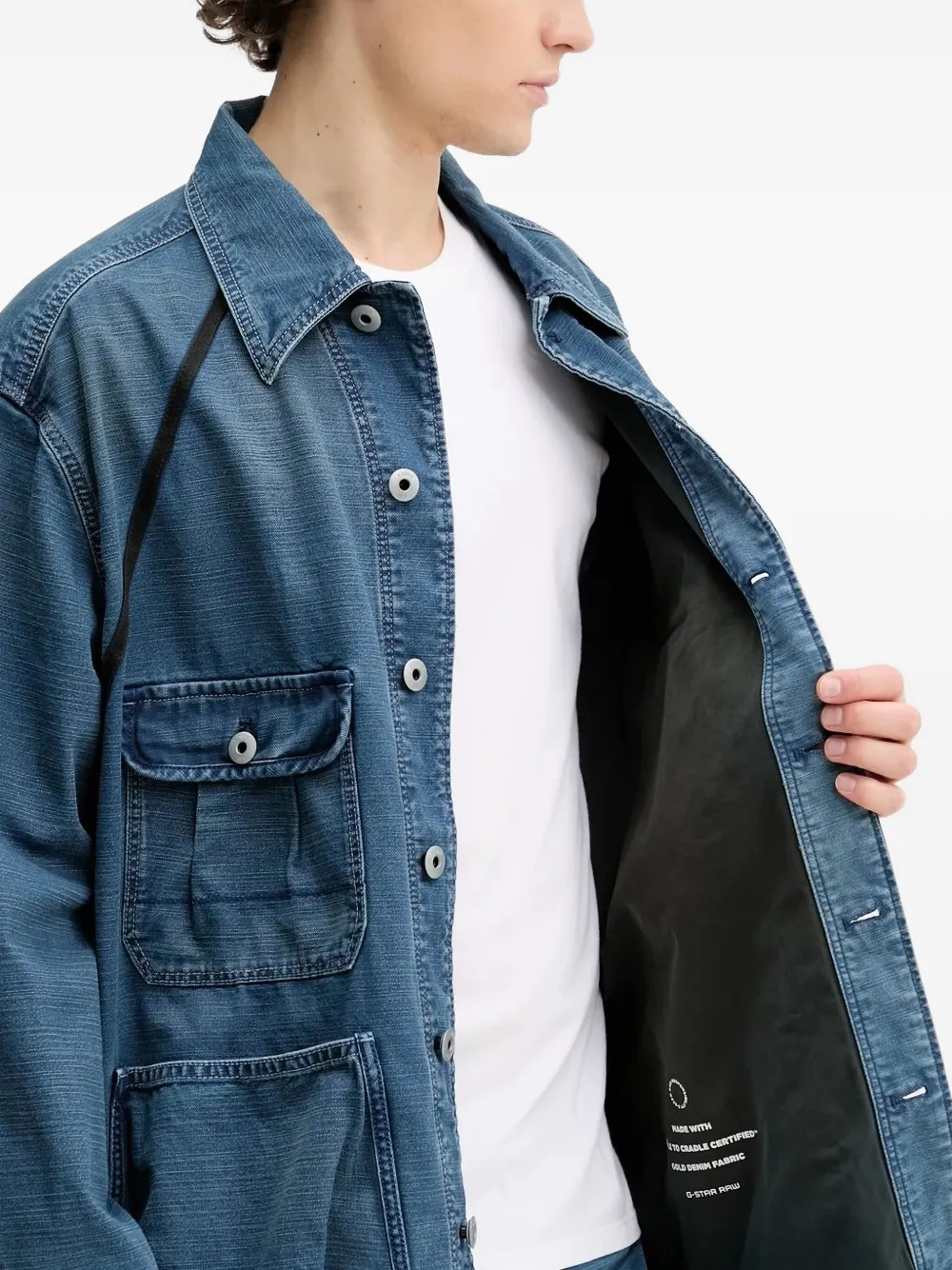 G-Star RAW pocket-detail denim jacket Blauw
