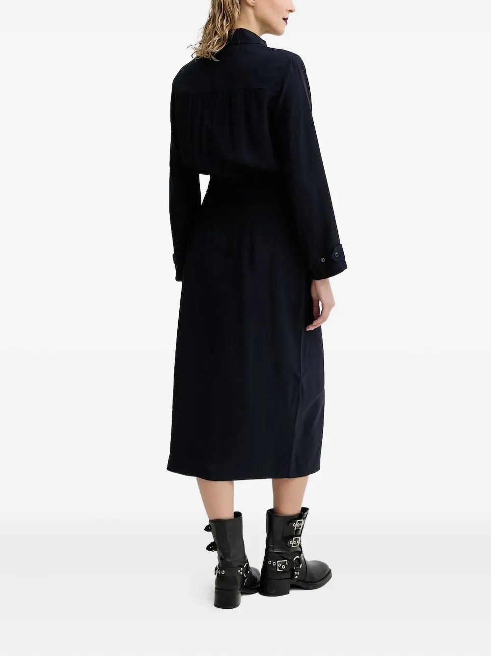 G-Star RAW Midi-jurk met zakken en rits - Blauw