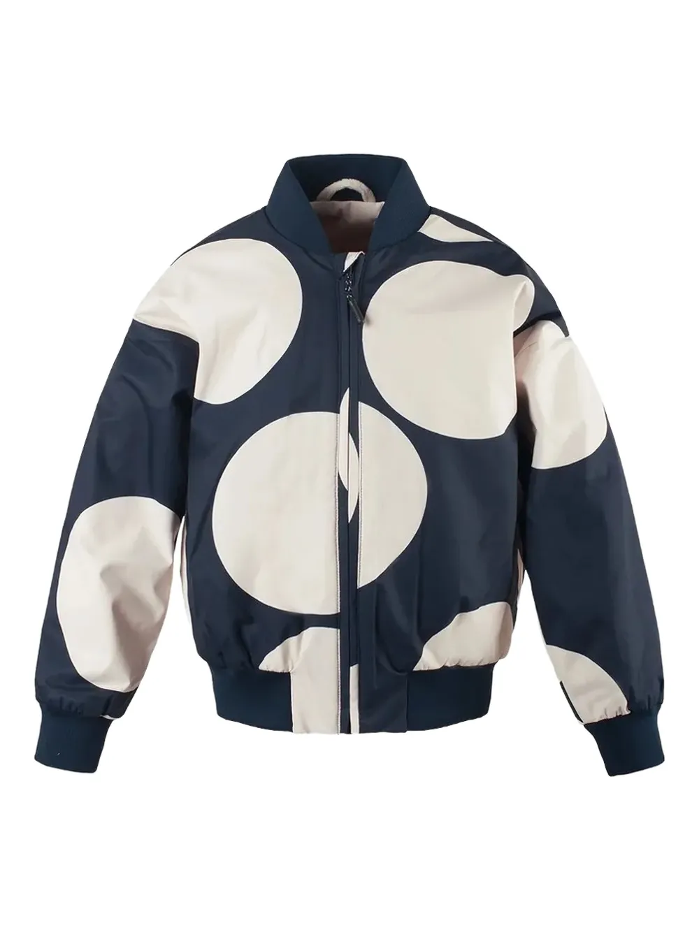 Gosoaky Pig Out Polka-dot Bomber Jacket In Blue