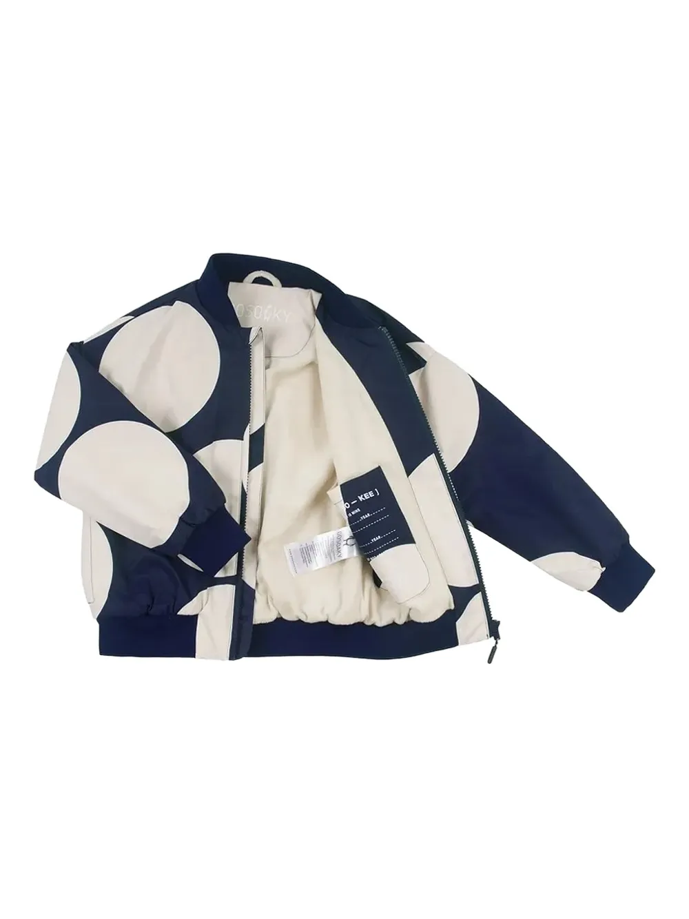 Gosoaky Pig Out Polka-dot Bomber Jacket In Blue