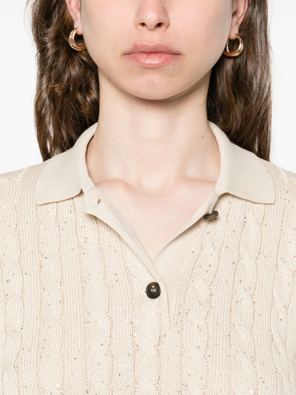 Brunello Cucinelli Cable-knit Polo Shirt