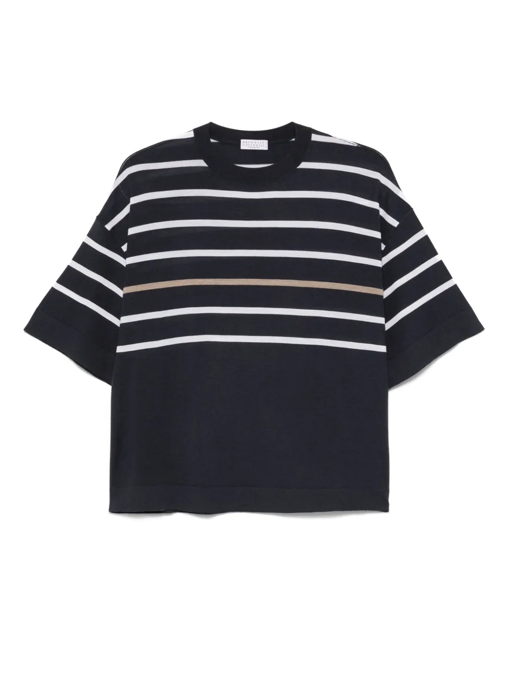 Brunello Cucinelli striped T-shirt Blauw
