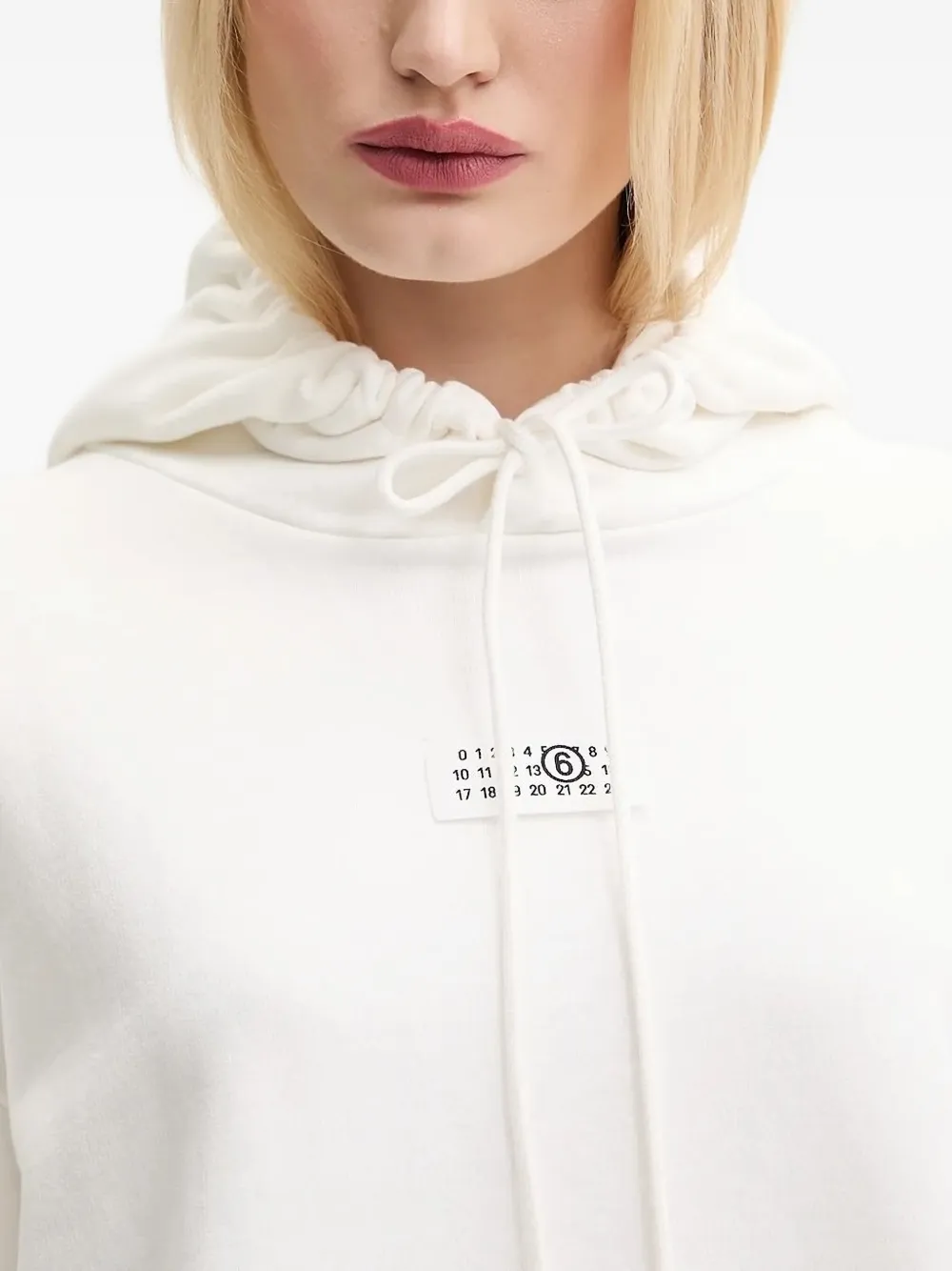 MM6 Maison Margiela cotton hoodie Wit