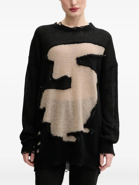 MM6 Maison Margiela frayed-edge knitwear