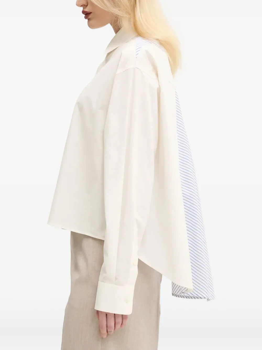 MM6 Maison Margiela Blouse met gestreept vlak Wit