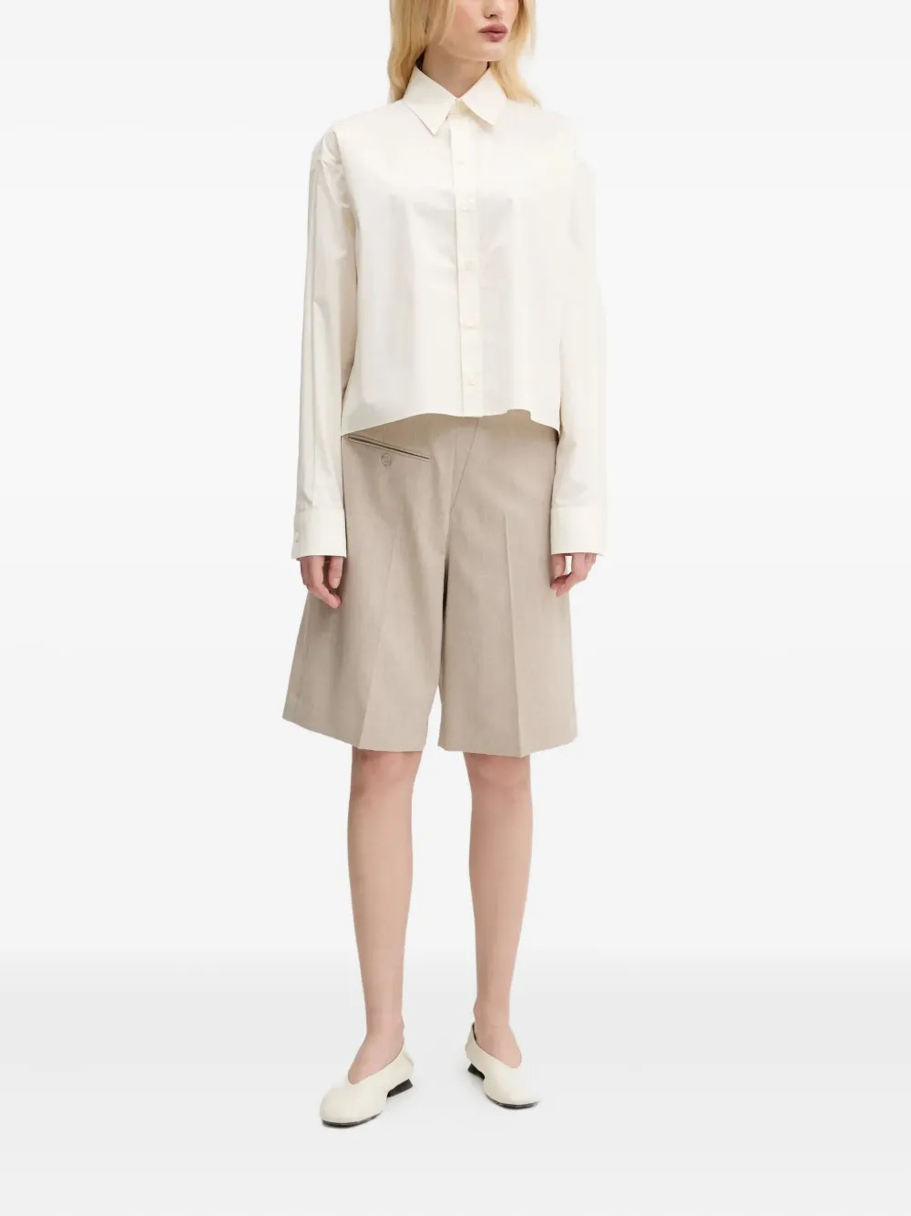 MM6 Maison Margiela Blouse met gestreept vlak - Wit