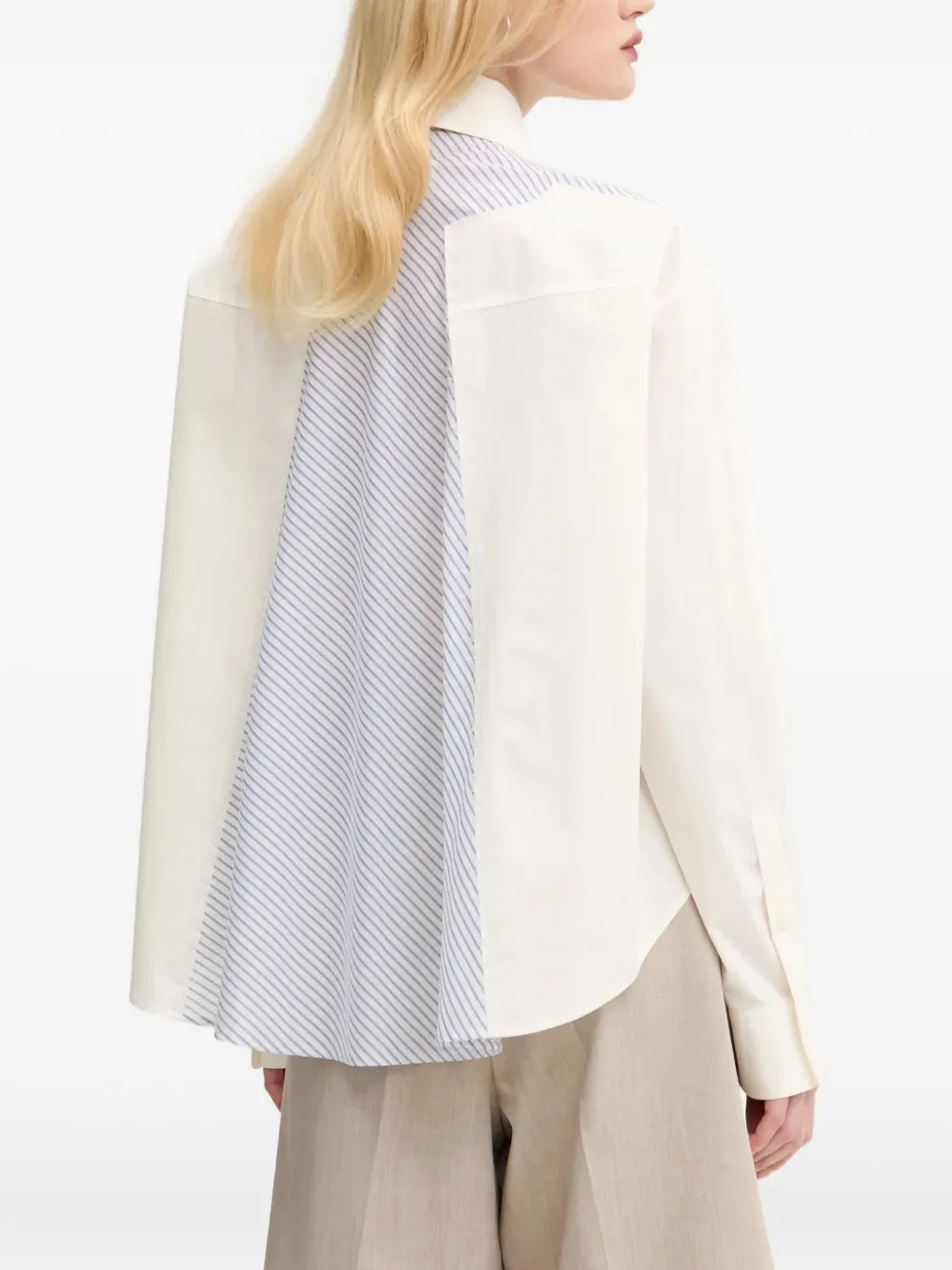MM6 Maison Margiela Blouse met gestreept vlak Wit