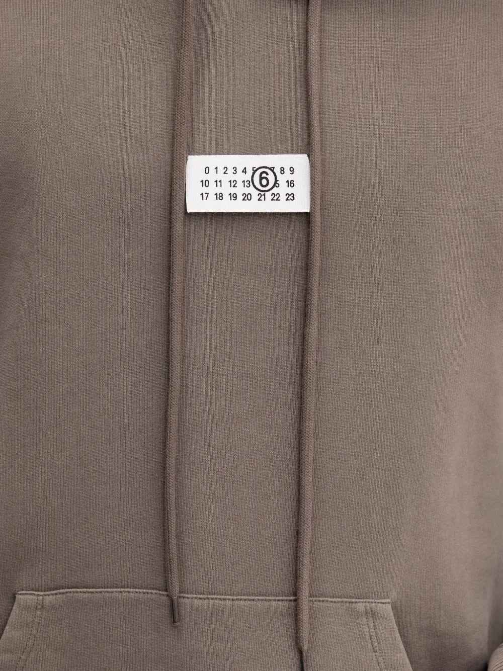 MM6 Maison Margiela number-label hooded sweatshirt Bruin