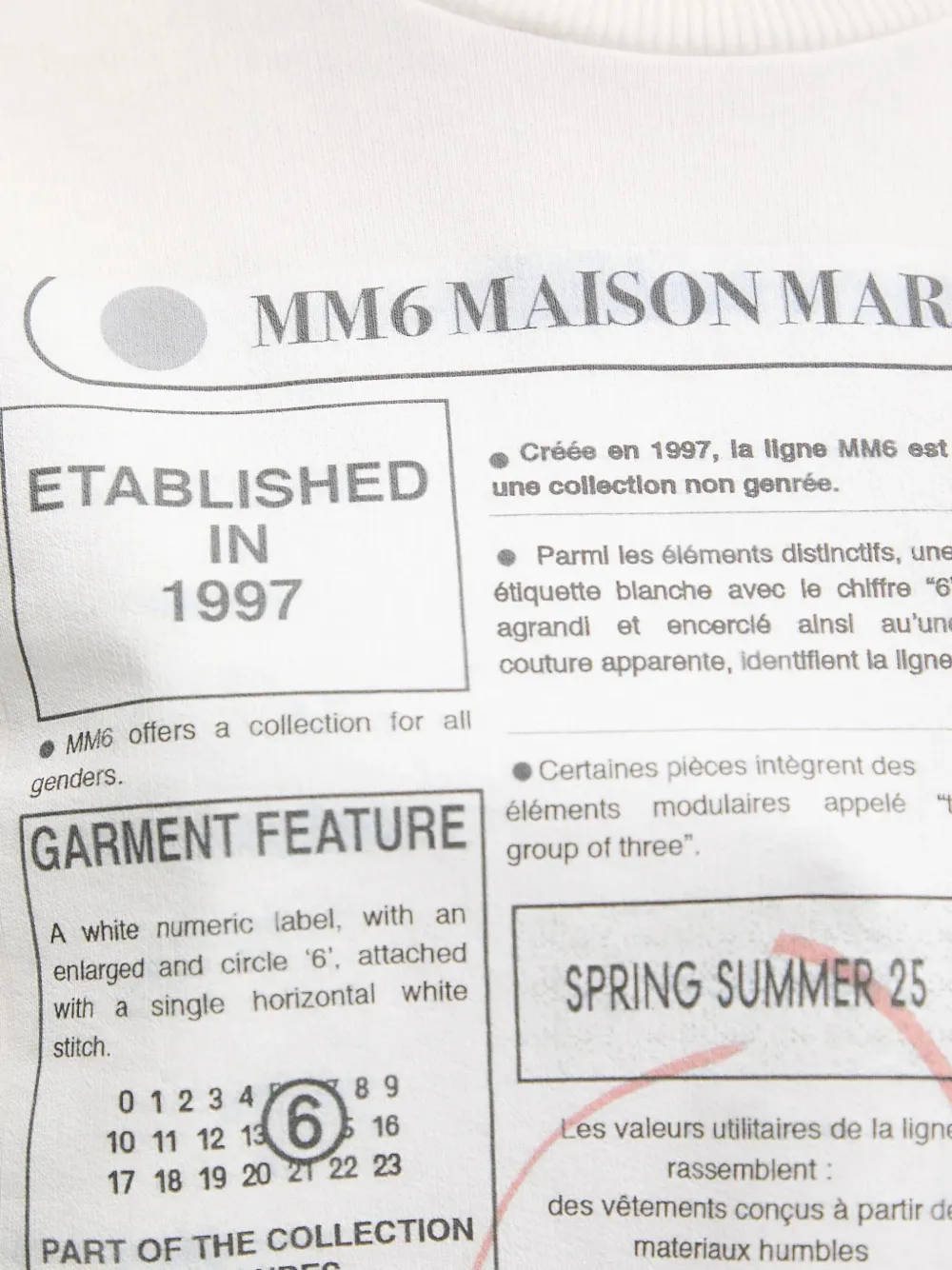 Mm6 Maison Margiela Newspaper Print Jersey Sweatshirt In White