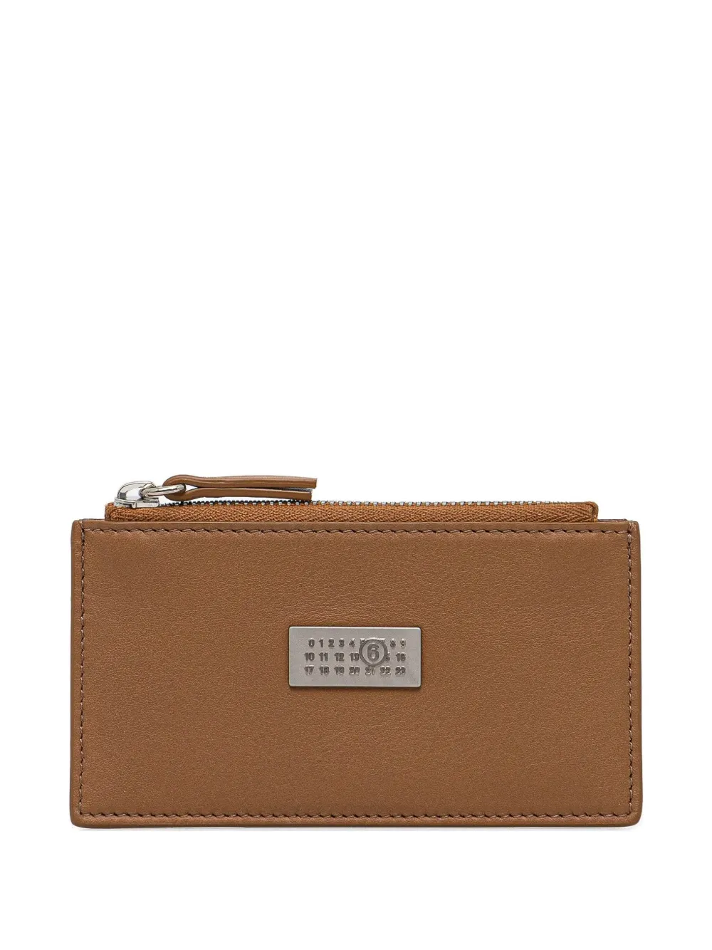 MM6 Maison Margiela zip-fastening cardholder | Brown | Image 1