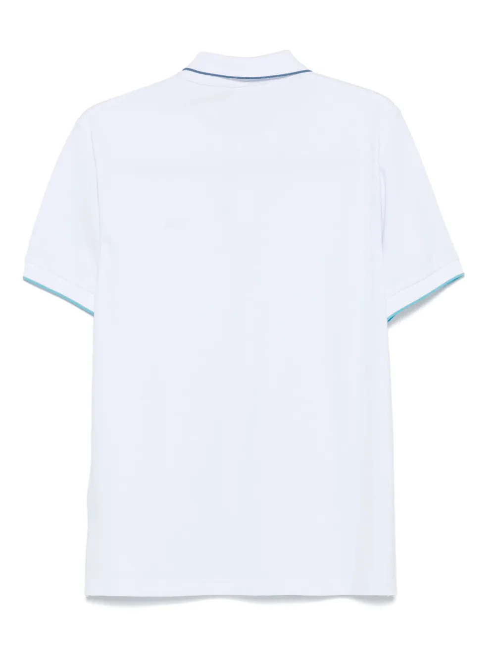 Sun 68 Poloshirt met contrasterende afwerking - Wit