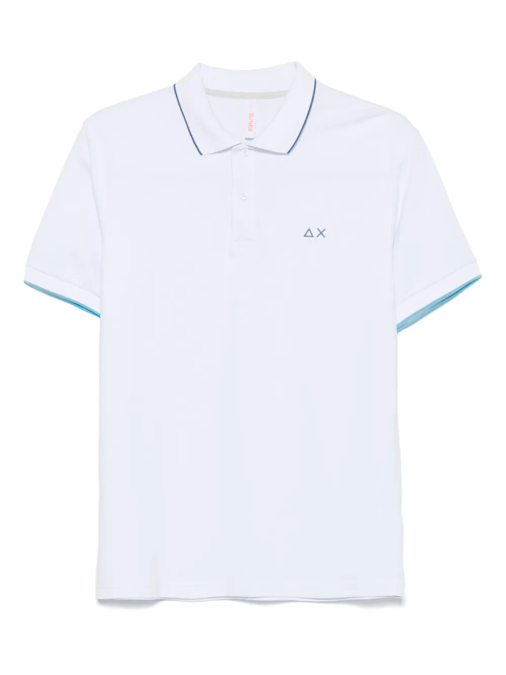 Sun 68 contrast-trim polo shirt | White | Image 1