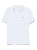 Sun 68 contrast-trim polo shirt - White