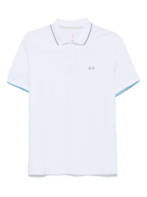 Sun 68 contrast-trim polo shirt 