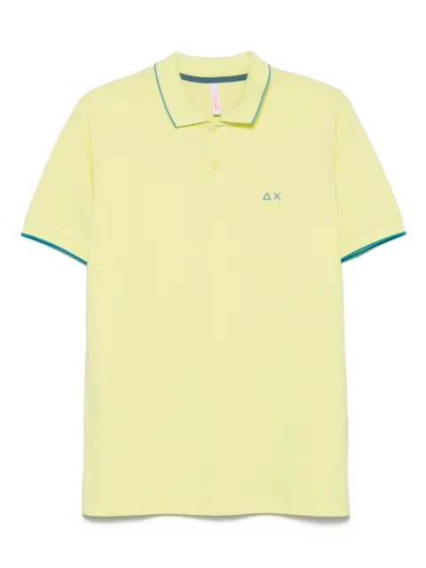 Sun 68 contrast-trim polo shirt 
