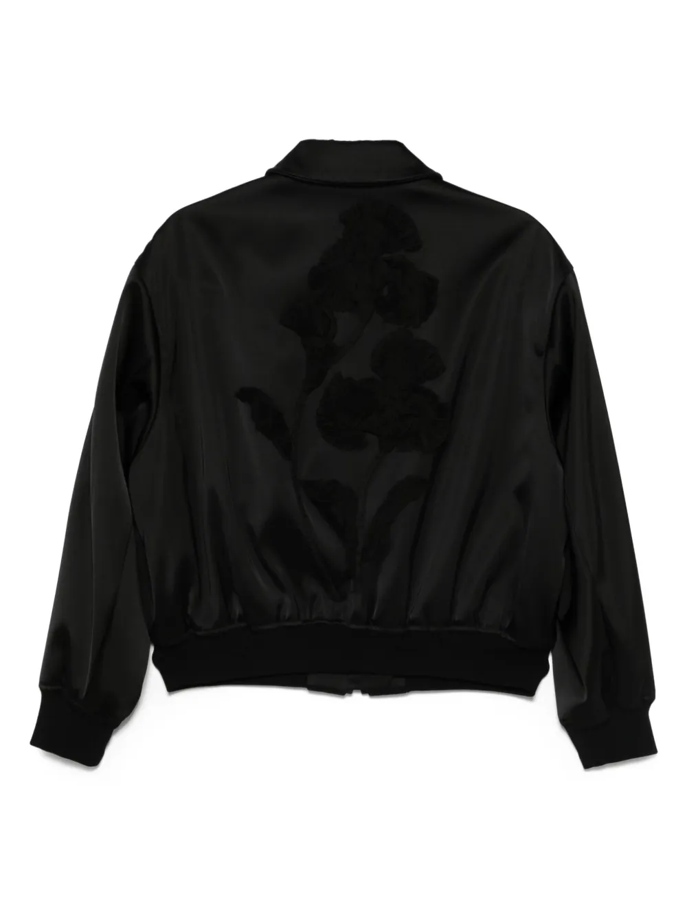 Jil Sander Duchess satijnen jack Zwart