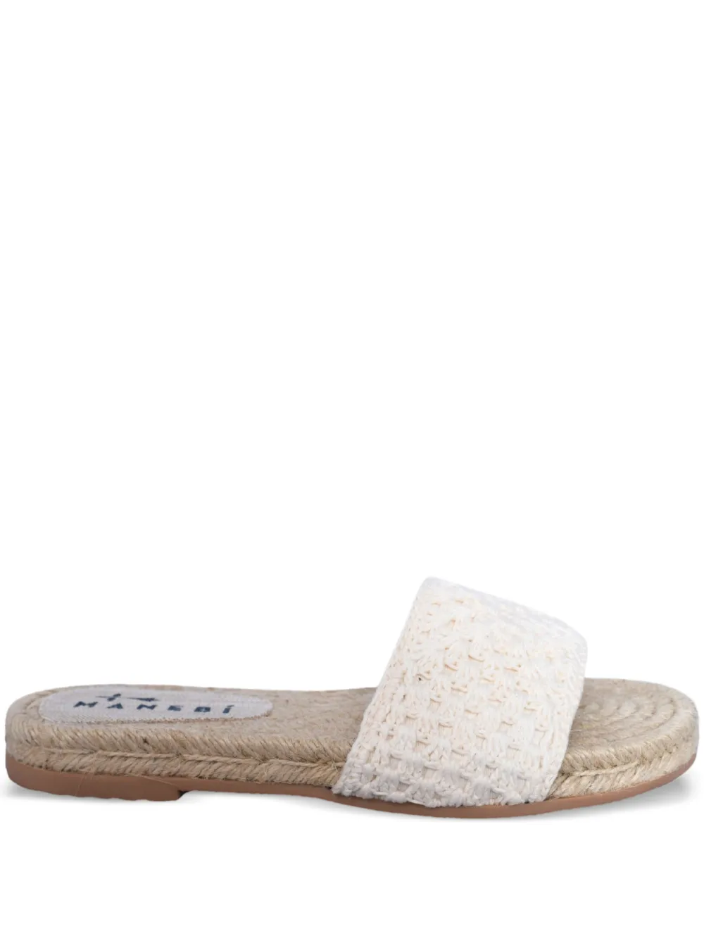 Manebi crochet slide sandals Neutrals