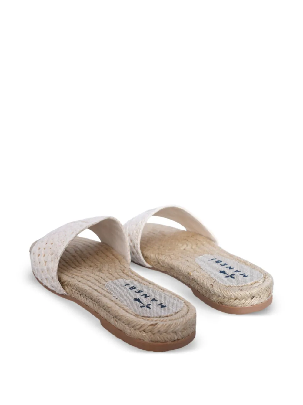 Manebi crochet slide sandals Neutrals