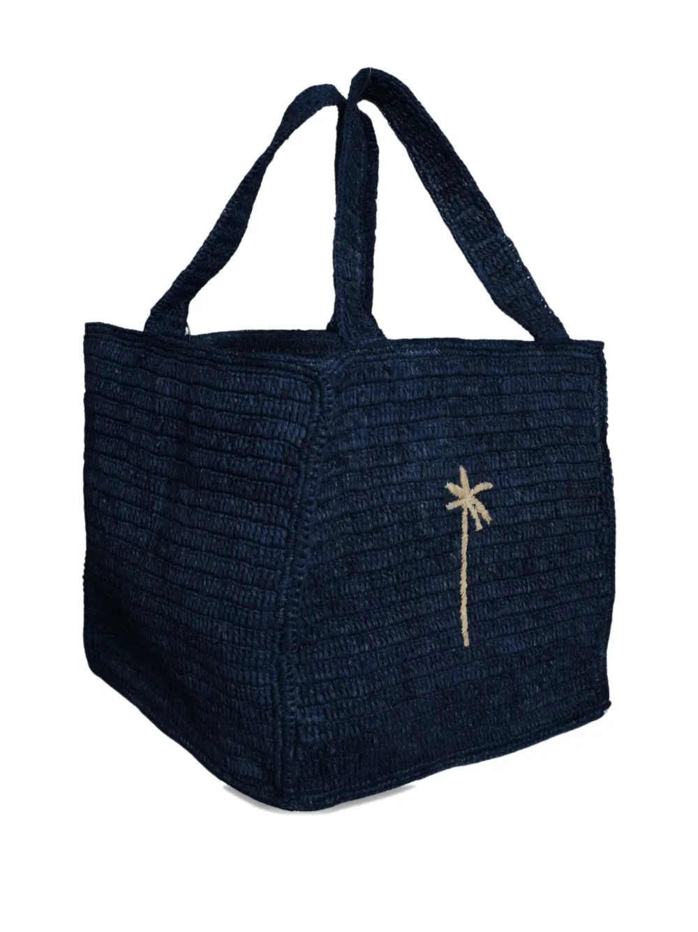 Manebi Shopper met geborduurd logo Blauw